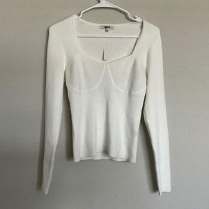 White corset like top